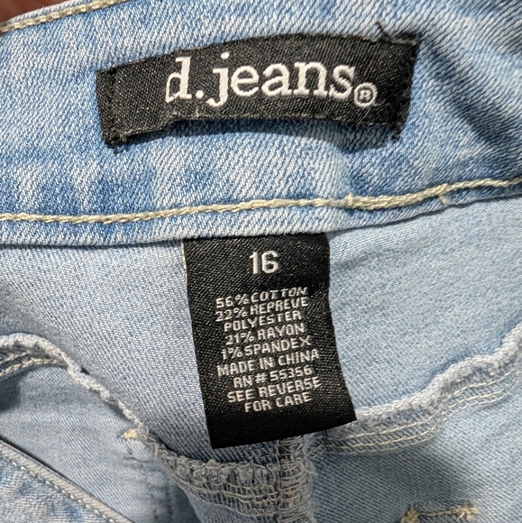 D. Jeans Light Wash High Waist Skinny Denim Jeans in Size 16 - Picture 9 of 10